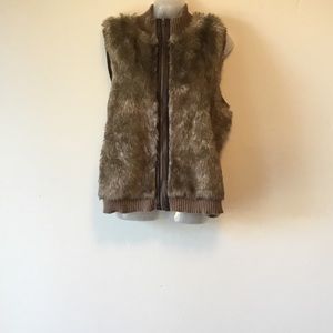Cynthia Rowley Soft Faux Fur Sweater Vest